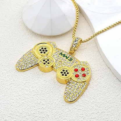 🎮 NU 60% KORTING! ✨ Arcade Controller Ketting – Sprankelende strass-steentjes, Duurzame Ketting & Gamer Cadeau 🕹️