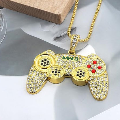 🎮 NU 60% KORTING! ✨ Arcade Controller Ketting – Sprankelende strass-steentjes, Duurzame Ketting & Gamer Cadeau 🕹️