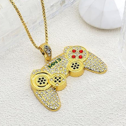 🎮 NU 60% KORTING! ✨ Arcade Controller Ketting – Sprankelende strass-steentjes, Duurzame Ketting & Gamer Cadeau 🕹️
