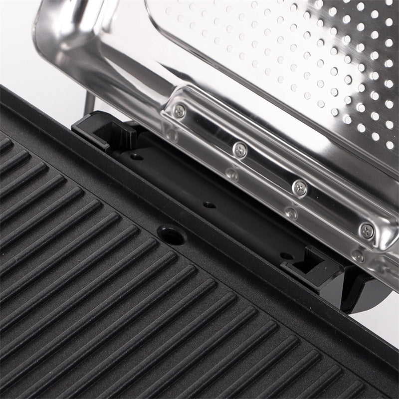 🔈🔈 Laatste dag korting - 60% KORTING 🔥2200W Smokeless Indoor Grill: Non-Stick, Adjustable Temp & Easy Clean! 🍖🏡