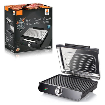 🔈🔈 Laatste dag korting - 60% KORTING 🔥2200W Smokeless Indoor Grill: Non-Stick, Adjustable Temp & Easy Clean! 🍖🏡