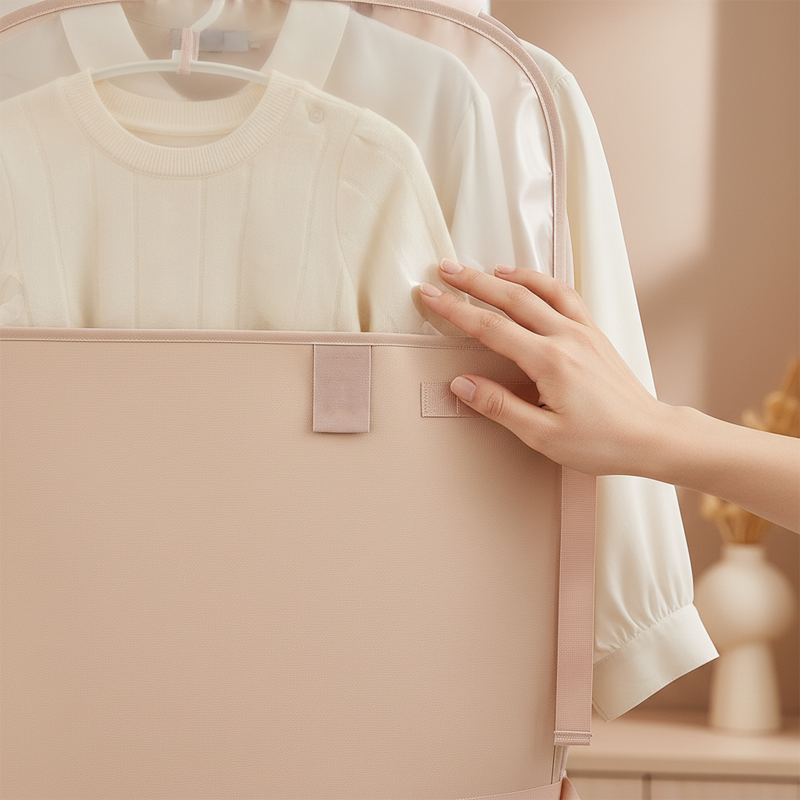 📦Stofbestendige opbergtas👚🛡️Stof- en vochtbestendig dankzij de ijzeren wanden; in één tas past alle seizoenskleding van het gezin!