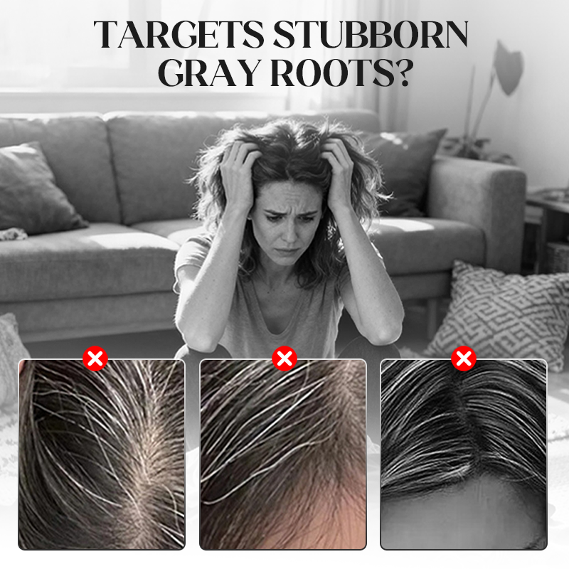 ✨Redder voor grijs haar✨ Bedekt grijze haarwortels direct in 3 seconden! Eén kam = haarkleuring van salonkwaliteit 🔥 Plantaardige haarverzorging, zacht voor het haar 💚