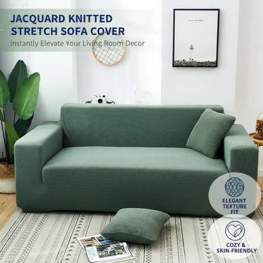 🔈🔈NIEUWE AANKOMSTEN 2026 - 60% KORTING🛋️Jacquard gebreide stretch bankhoes
