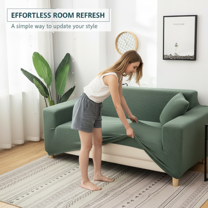🔈🔈NIEUWE AANKOMSTEN 2026 - 60% KORTING🛋️Jacquard gebreide stretch bankhoes