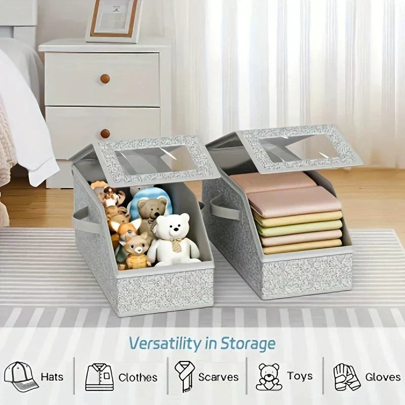 🧢 60% KORTING! 🎉 Stapelbare opbergdozen voor petten – Ruimtebesparend, stofvrij en met transparante zijkanten 📦📦
