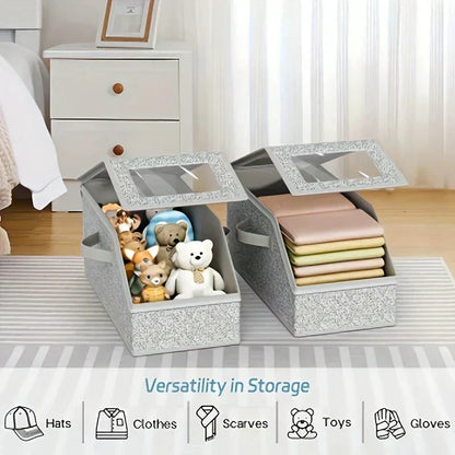 🧢 60% KORTING! 🎉 Stapelbare opbergdozen voor petten – Ruimtebesparend, stofvrij en met transparante zijkanten 📦📦