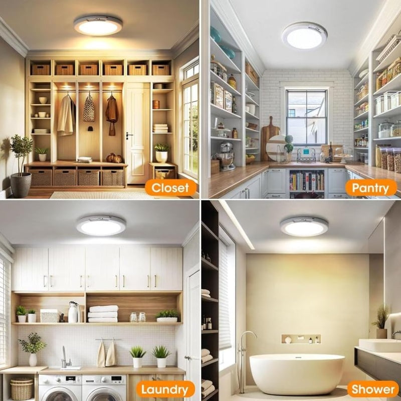 💥Grote Uitverkoop - 50% Korting💡 Oplaadbare Bewegingssensor Plafondlamp met Afstandsbediening - Magnetische Draadloze Plafondlamp op Batterij