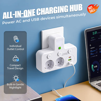 🔌SPECIALE AANBIEDING 2026 - 60% KORTING⚡Slimme stekkerdoos met USB-poorten