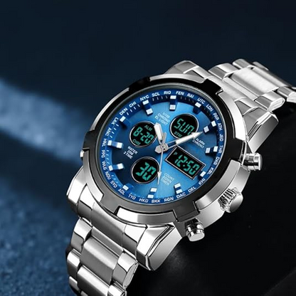 📢📢60% KORTING!! ⏰ Waterdicht militair analoog-digitaal herenhorloge – 48 mm, multifunctioneel & roestvrijstalen band! 🕰️💪