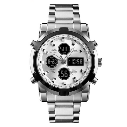📢📢60% KORTING!! ⏰ Waterdicht militair analoog-digitaal herenhorloge – 48 mm, multifunctioneel & roestvrijstalen band! 🕰️💪