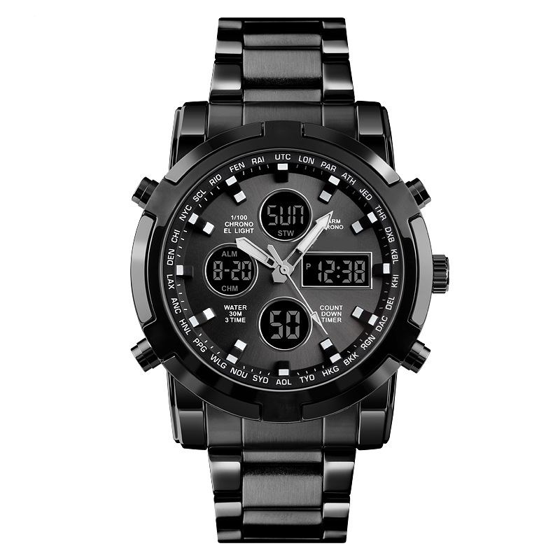 📢📢60% KORTING!! ⏰ Waterdicht militair analoog-digitaal herenhorloge – 48 mm, multifunctioneel & roestvrijstalen band! 🕰️💪