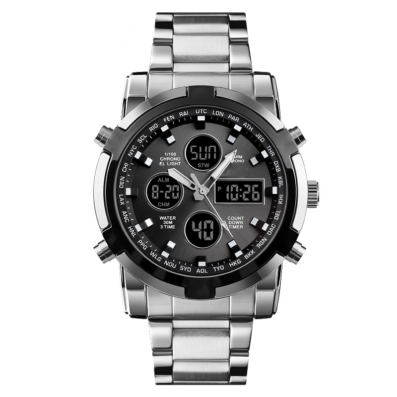 📢📢60% KORTING!! ⏰ Waterdicht militair analoog-digitaal herenhorloge – 48 mm, multifunctioneel & roestvrijstalen band! 🕰️💪
