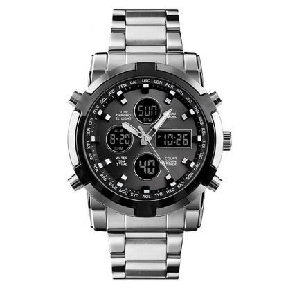 📢📢60% KORTING!! ⏰ Waterdicht militair analoog-digitaal herenhorloge – 48 mm, multifunctioneel & roestvrijstalen band! 🕰️💪