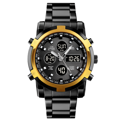 📢📢60% KORTING!! ⏰ Waterdicht militair analoog-digitaal herenhorloge – 48 mm, multifunctioneel & roestvrijstalen band! 🕰️💪