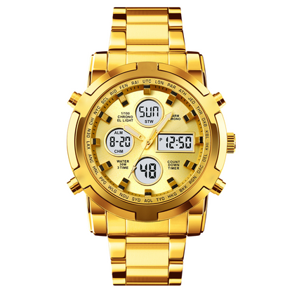 📢📢60% KORTING!! ⏰ Waterdicht militair analoog-digitaal herenhorloge – 48 mm, multifunctioneel & roestvrijstalen band! 🕰️💪
