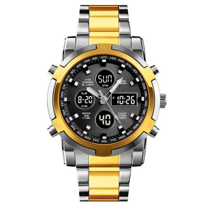 📢📢60% KORTING!! ⏰ Waterdicht militair analoog-digitaal herenhorloge – 48 mm, multifunctioneel & roestvrijstalen band! 🕰️💪
