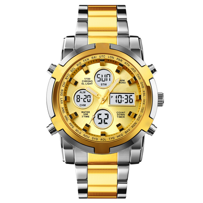📢📢60% KORTING!! ⏰ Waterdicht militair analoog-digitaal herenhorloge – 48 mm, multifunctioneel & roestvrijstalen band! 🕰️💪