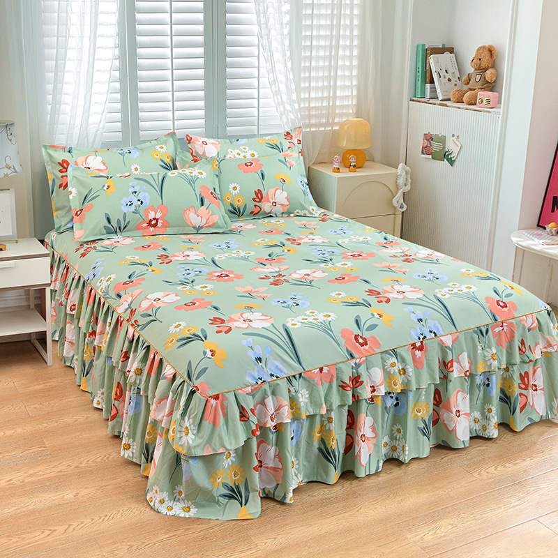 🔈🔈FLASH SALE - 60% KORTING⚡3-delige bedrokset met ruches🛏️