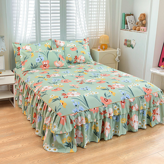 🔈🔈FLASH SALE - 60% KORTING⚡3-delige bedrokset met ruches🛏️