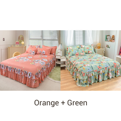 🔈🔈FLASH SALE - 60% KORTING⚡3-delige bedrokset met ruches🛏️