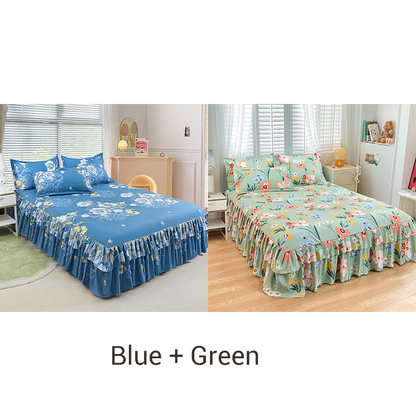 🔈🔈FLASH SALE - 60% KORTING⚡3-delige bedrokset met ruches🛏️