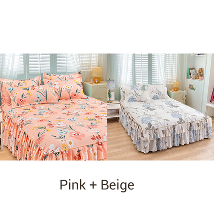 🔈🔈FLASH SALE - 60% KORTING⚡3-delige bedrokset met ruches🛏️