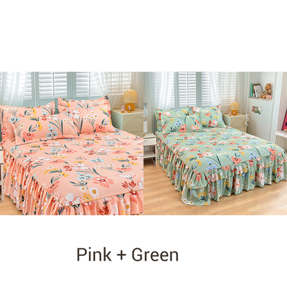 🔈🔈FLASH SALE - 60% KORTING⚡3-delige bedrokset met ruches🛏️