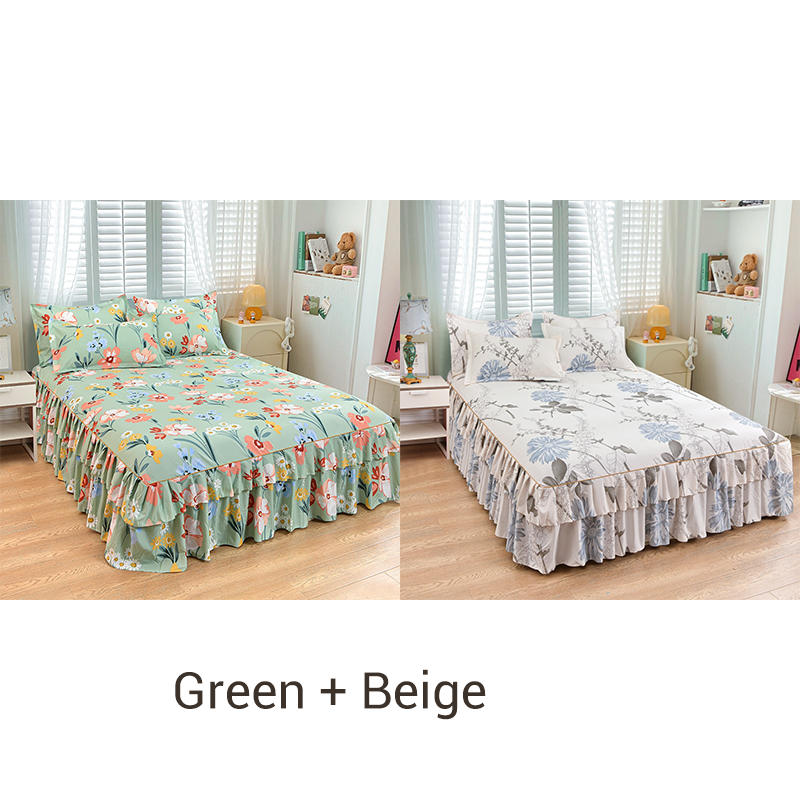 🔈🔈FLASH SALE - 60% KORTING⚡3-delige bedrokset met ruches🛏️