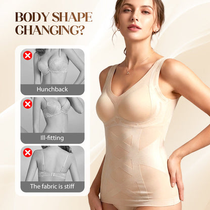🌸LAATSTE DAG VAN DE SPECIALE AANBIEDING - 60% KORTING💕Naadloze corrigerende camisole voor dames met ingebouwde bh