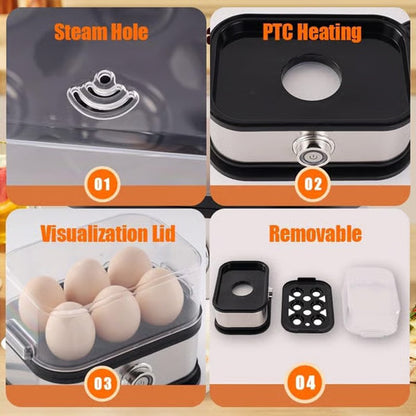 ⚡ FLASH SALE! 🥗 Gezondheidstrend 2026 | 200W "All-See" stoomkoker – Gezond, snel en transparant koken! 👀🍳