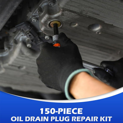 🛠️NU 60% KORTING 🔥 Professionele certificering 🔧 114-delige reparatieset voor carterpanschroefdraad