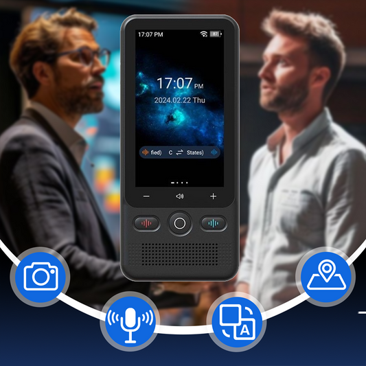 📢📢 60% KORTING!! ⏰📲 Draagbaar 2-in-1 vertaalapparaat – Realtime vertaling, 🌍 138 offline talen, 🔋 Ultralange batterijduur | Perfect voor wereldreizigers ✈️