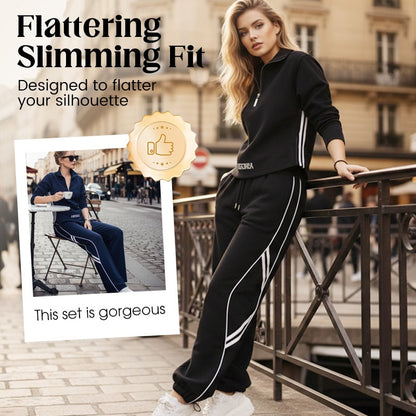 💃AFTELLEN NAAR SPECIALE AANBIEDING - 60% KORTING🌸 Casual trainingspak met halve rits voor dames