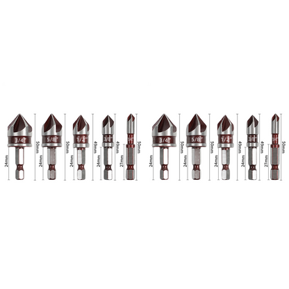 🛠️NU 60% KORTING! 🔩 Verzinkboor set voor houtbewerking (5-delig/3-delig) – Schone, vlakke gaten, duurzaam en tijdbesparend ⚙️