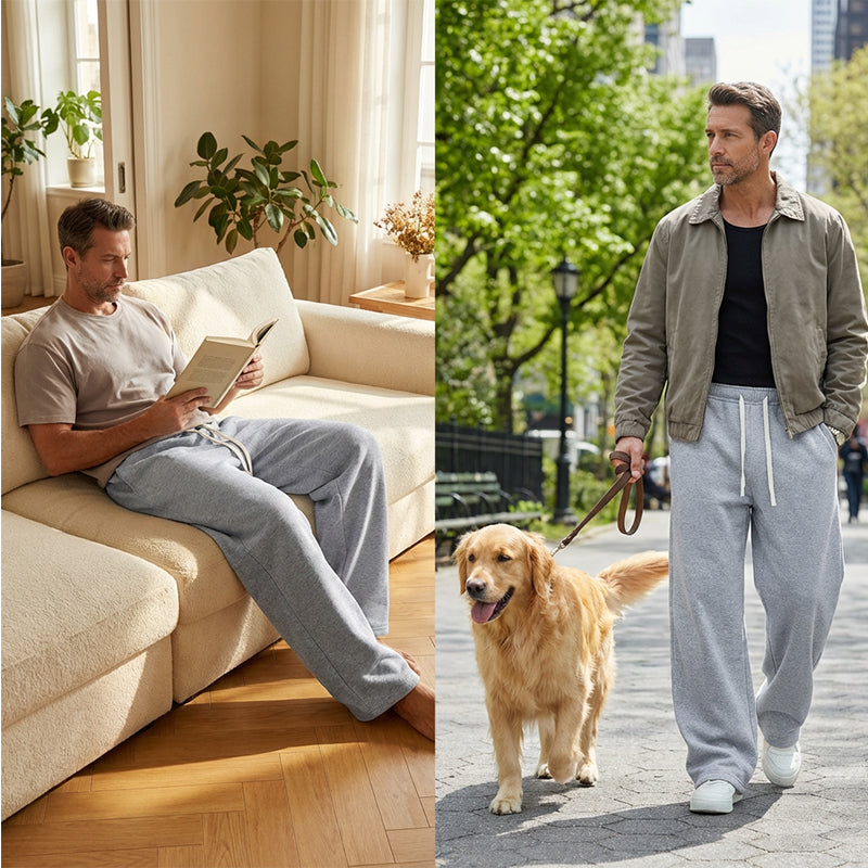 🩳 60% KORTING! 👖 Herenbroek met trekkoord - Comfortabele katoenen stof, zakken en een casual stijl voor dagelijks gebruik en sporten 🏃‍♂️