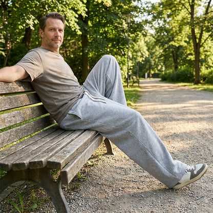 🩳 60% KORTING! 👖 Herenbroek met trekkoord - Comfortabele katoenen stof, zakken en een casual stijl voor dagelijks gebruik en sporten 🏃‍♂️