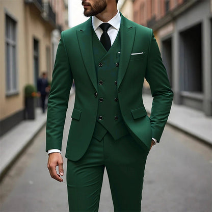 👔 NU 60% KORTING! 🕴️ Slim-fit 3-delig pak voor heren – Getailleerde pasvorm, hoogwaardige stof en perfect voor formele gelegenheden 🤵
