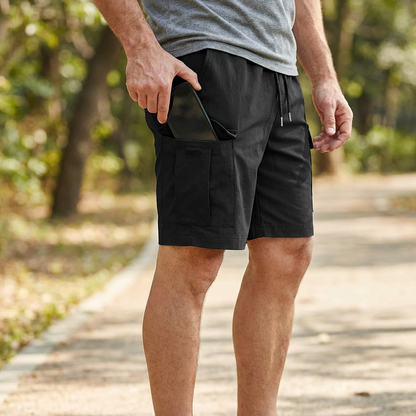 👖NU 60% KORTING🔥 Casual cargo shorts voor heren met elastische tailleband