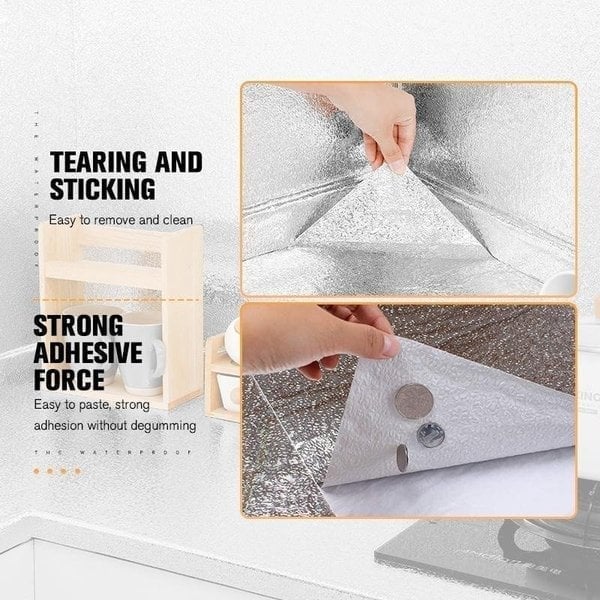 🛡️ 50% KORTING! 🍳Zelfklevende keukenstickers – Beschermen kasten en werkbladen tegen vet en vlekken. Op maat te knippen, verwijderbaar. Een echte uitkomst in de keuken! 🌟✅