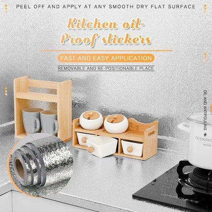 🛡️ 50% KORTING! 🍳Zelfklevende keukenstickers – Beschermen kasten en werkbladen tegen vet en vlekken. Op maat te knippen, verwijderbaar. Een echte uitkomst in de keuken! 🌟✅