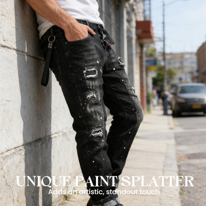 🔈🔈NIEUWE, POPULAIRE PRODUCTEN - 60% KORTING👖 Slim Fit jeans voor heren met scheuren en een distressed look