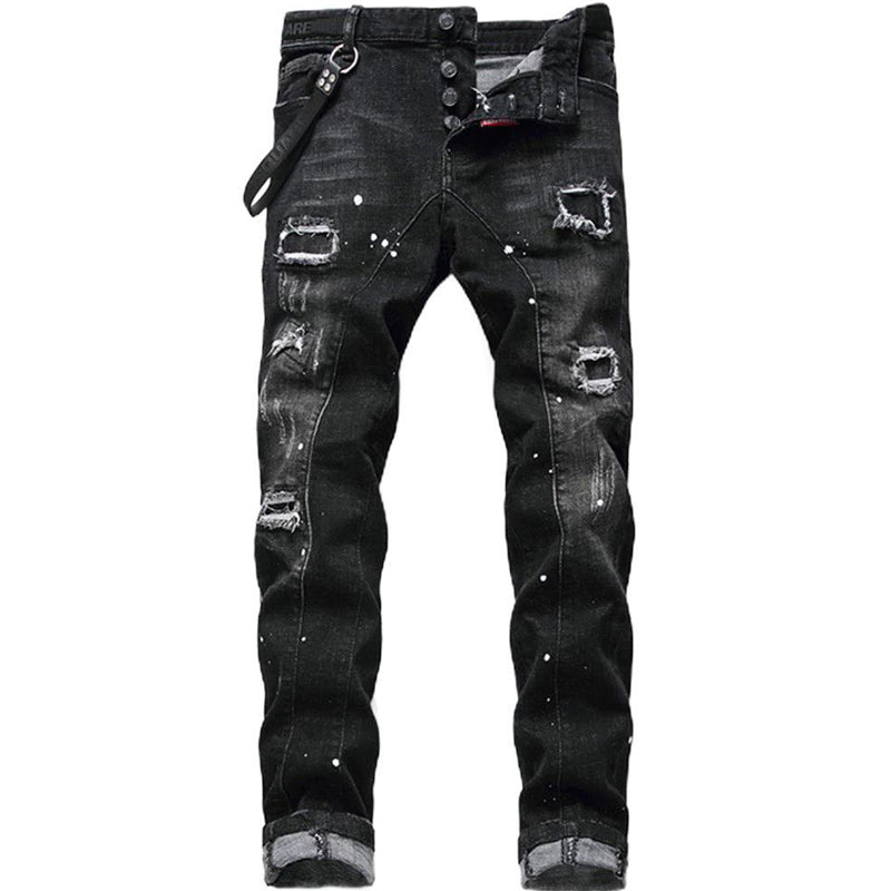 🔈🔈NIEUWE, POPULAIRE PRODUCTEN - 60% KORTING👖 Slim Fit jeans voor heren met scheuren en een distressed look