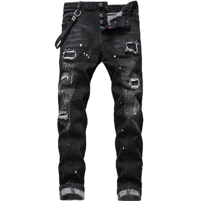 🔈🔈NIEUWE, POPULAIRE PRODUCTEN - 60% KORTING👖 Slim Fit jeans voor heren met scheuren en een distressed look
