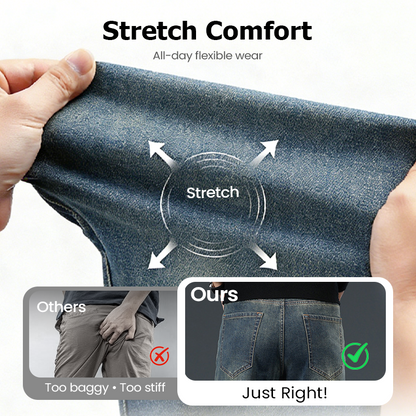 👖NIEUWE AANWINST - 60% KORTING🔥🥳MEER DAN 50.000 VERKOCHT!💥Reinige stretchjeans voor heren