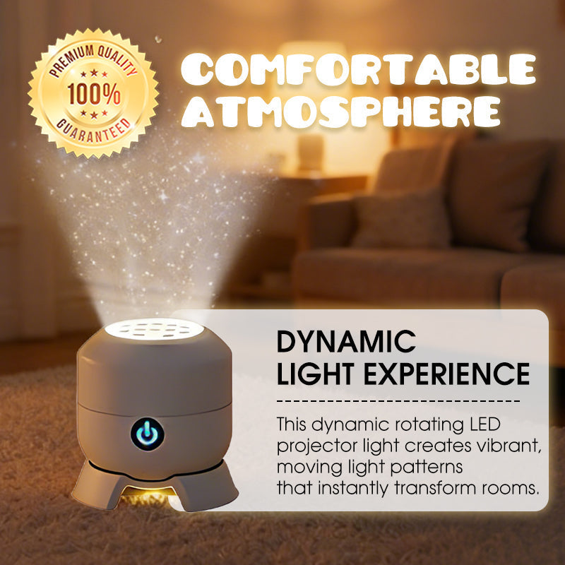 🥳 2026 IN DE AANBIEDING – 50% KORTING! 💥🎉 Dynamische roterende LED-projectielamp – automatisch roterend dynamisch effect, helder & zacht licht, breed toepasbaar voor feestjes en huisdecoratie ✨
