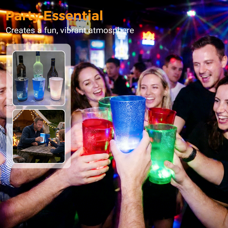 🔈🔈60% KORTING🥤 Watergeactiveerde LED-beker met rietje – Voor feestjes, bars en evenementen✨