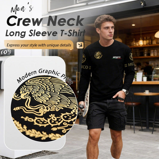 🔈🔈NIEUWE COLLECTIE 2026 - 60% KORTING🔥👔 Heren T-shirt met ronde hals en lange mouwen