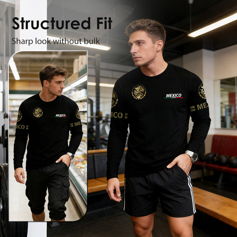 🔈🔈NIEUWE COLLECTIE 2026 - 60% KORTING🔥👔 Heren T-shirt met ronde hals en lange mouwen