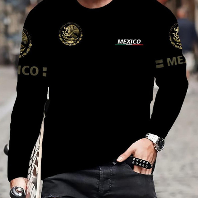 🔈🔈NIEUWE COLLECTIE 2026 - 60% KORTING🔥👔 Heren T-shirt met ronde hals en lange mouwen
